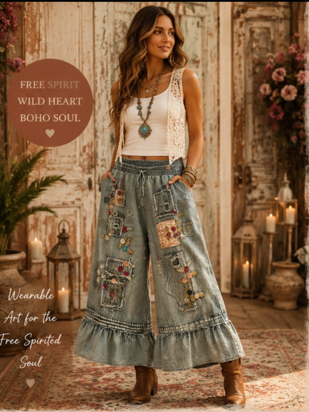 Boho wild soul Blue Velvet Patchwork Bloomers size Small
*SOLD OUT*